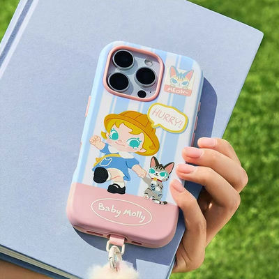 POP MART Baby Molly & Baby Tabby Series Phone Case 15proMax 16pro 16pro Max