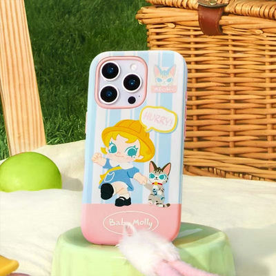 POP MART Baby Molly & Baby Tabby Series Phone Case 15proMax 16pro 16pro Max