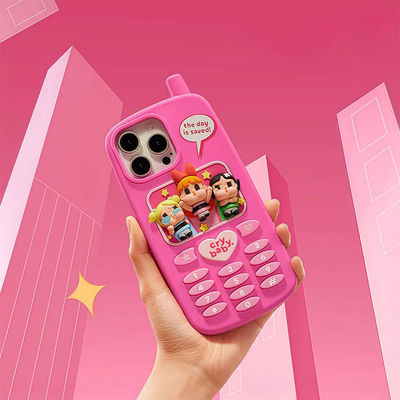 Pop Mart Cry Baby Powerpuff Girls iphone 14/15 Phone case Silicone Phone case Luxury Phone Cases for Iphones