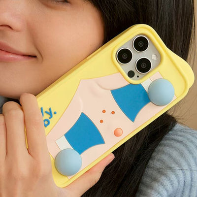 POP MART CRYBABY Sad Club Series Phone Case Funny Silicone Phone case for iPhone 15 Pro Max iPhone 14 Pro Max