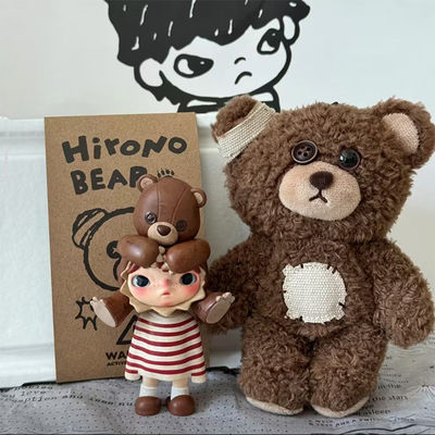 100% Authentic PopMart Hirono Living Wild Plush Bear Cute Dolls in Newest Style Hot Collectible Keychains Toys