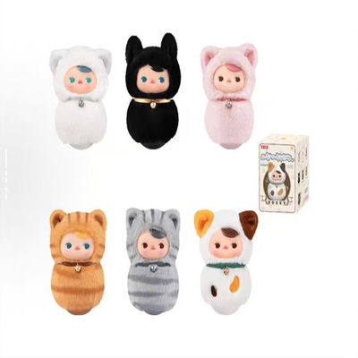 Popmart Original Pucky Roly Poly Kitty Series Vinyl Plush Toys Blind Box Trendy Lovely Cartoon Mystery Dolls Decoration Display