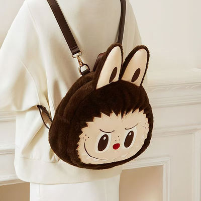 Cartoon New Labubu Backpacks Plushie Cuddly Labubu Dolls and Backpacks Cute Plush Labubu Backpack Doll
