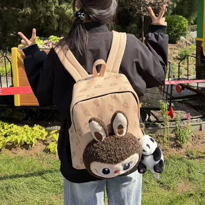 LABUBU Character Large Capacity Backpack Cute Popular Style Children'S Schoolbag Girls Outdoor Travel Portable Carry Bag