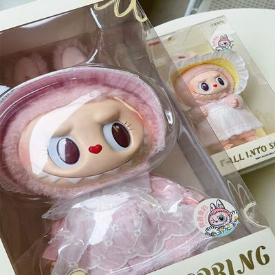 Original 38cm POPMART LABUBU Big Mokoko Close to Sweet Vinyl Plush Doll 38cm Big Toys