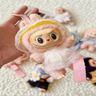 Popular Monster Cute Doll Labubu Blind Box Keychain Bag Pendant Toy Action Figure Stuffed Plush Toy