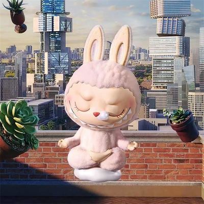 POP MART Official Store Original Labubu Lazy Yoga Series Mystery Blind Box the MONSTERS Labubus Macaron Popmart Plush Dolls Toy