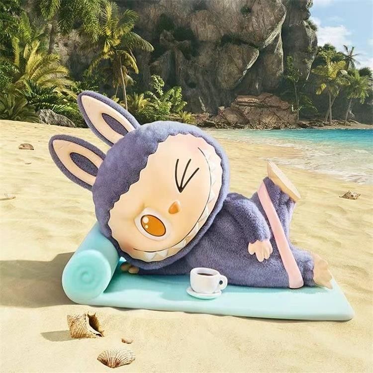POP MART Official Store Original Labubu Lazy Yoga Series Mystery Blind Box the MONSTERS Labubus Macaron Popmart Plush Dolls Toy